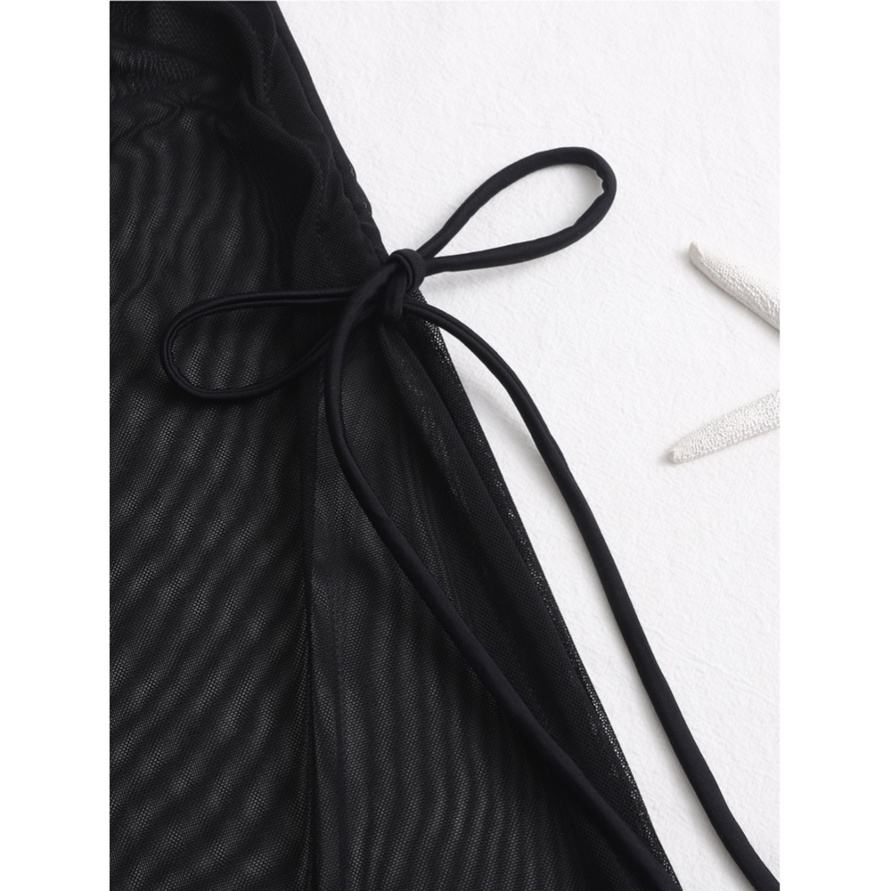 Black  Swim Mesh Coverup - Picture 10 of 15